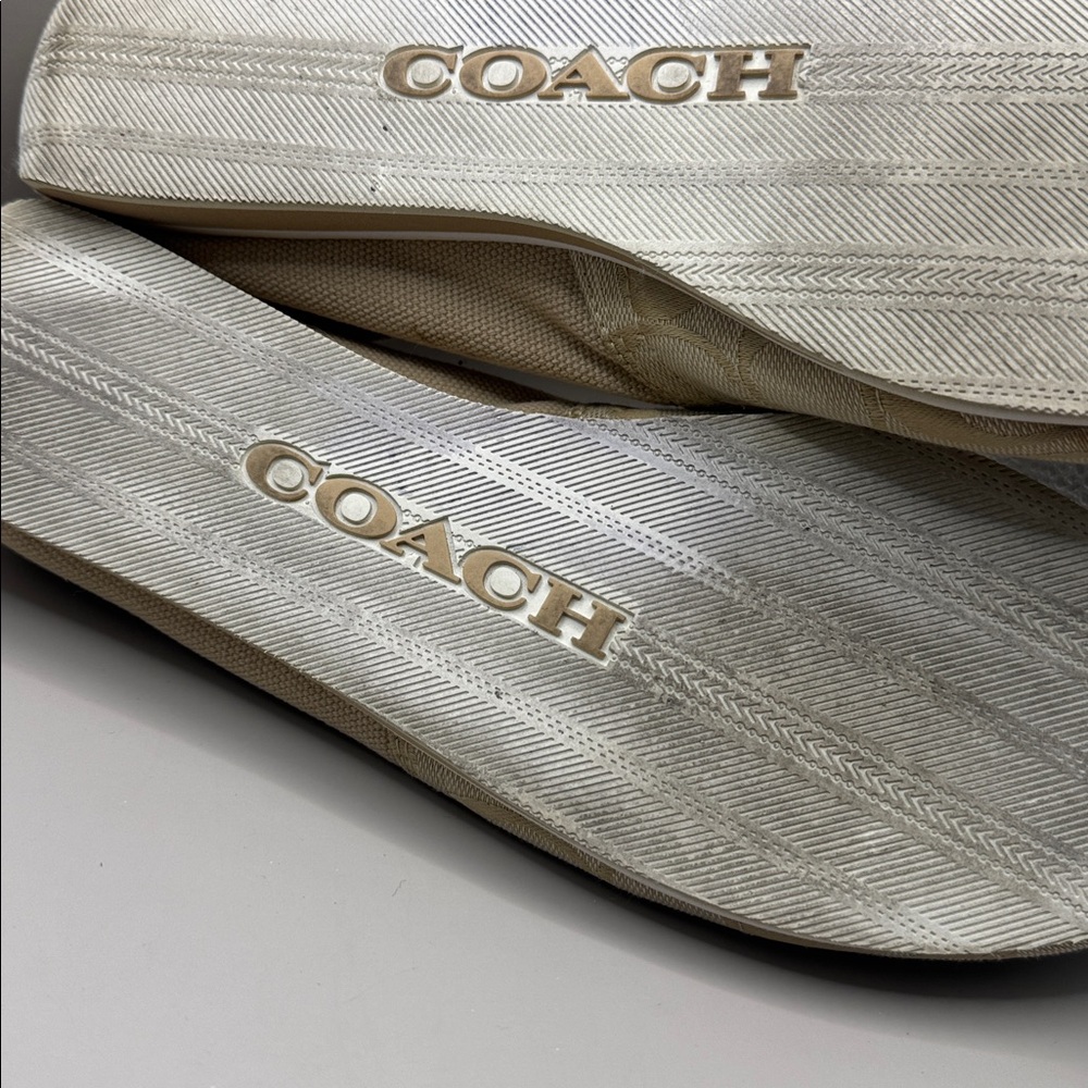 Coach Neutral Signature Canvas Slip-On Loafers - Picture 8 of 9